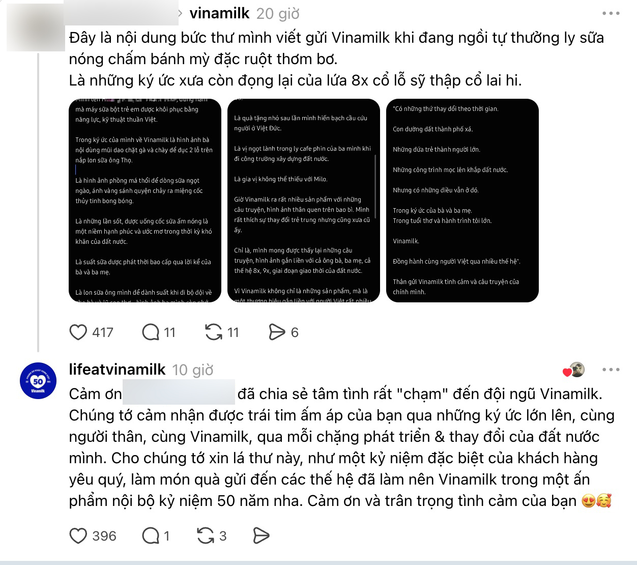 Vinamilk trên Threads: Social case mẫu mực về cách một thương hiệu nên làm gì trên mạng xã hội ngoài việc livestream tung deal bán hàng
