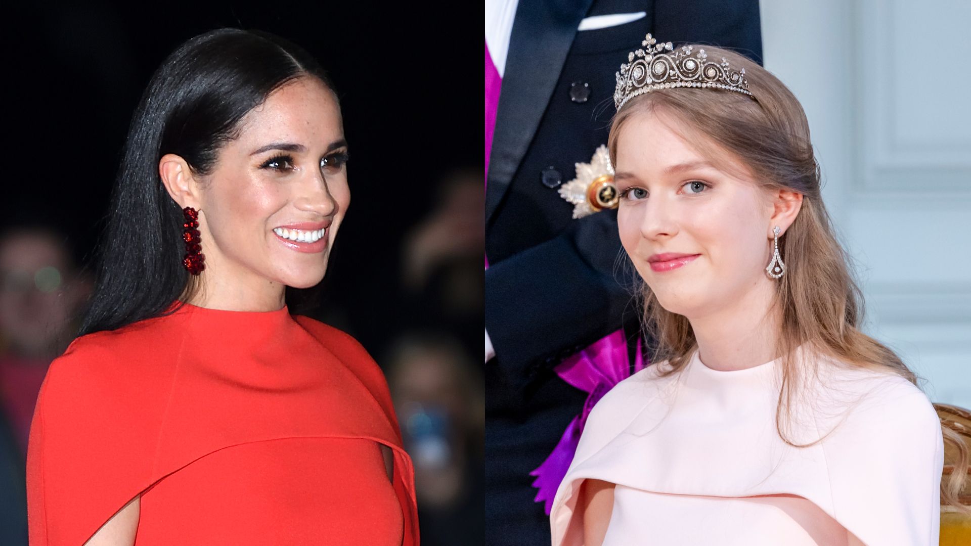 Công chúa Eleonore của Bỉ diện đầm hệt Meghan Markle, đội vương miện lần đầu đẹp đến nghẹt thở