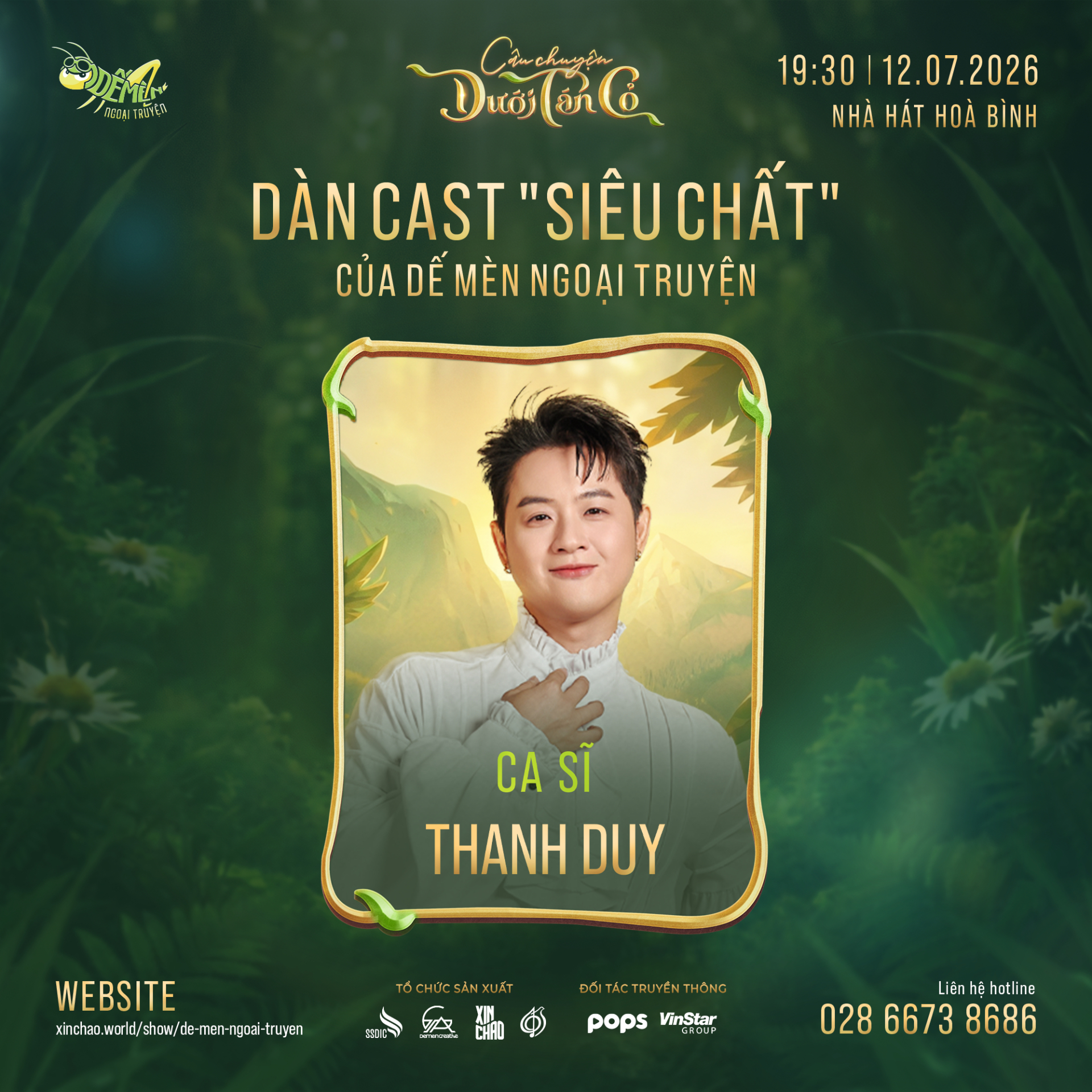 Thanh Duy, Phương Vy hóa thân Dế Mèn và Nhện Chúa trong dự án xiếc nhạc kịch