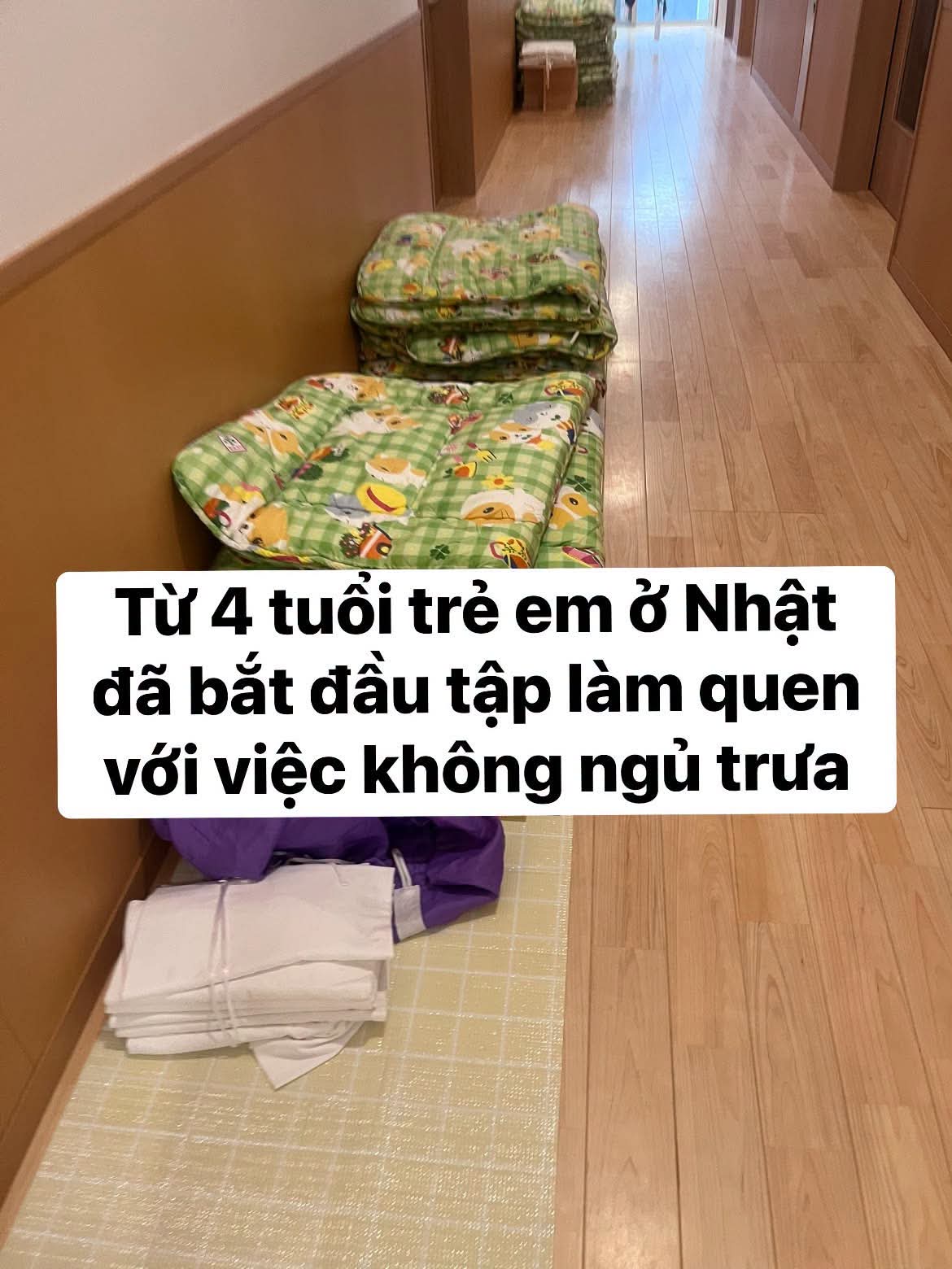 Từ 4 tuổi, trẻ em ở Nhật Bản sẽ tập làm quen với việc không ngủ trưa
