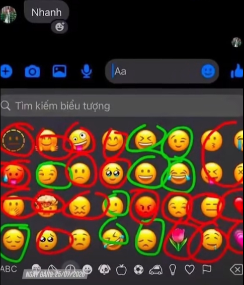Những icon hay được sử dụng sẽ hiện ngay ở đầu danh sách