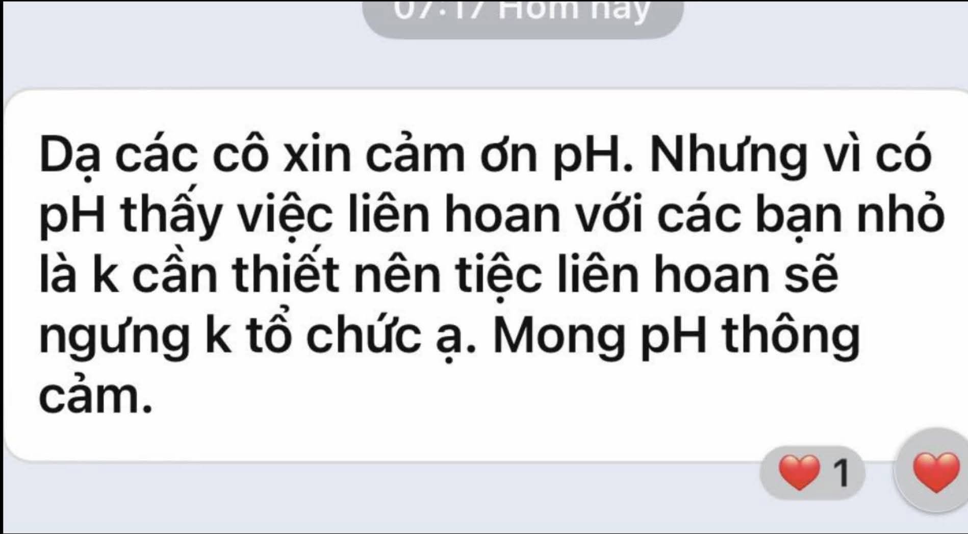 Tin nhắn gây tranh cãi