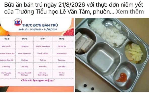 Bữa ăn thực tế lại chỉ có giò
