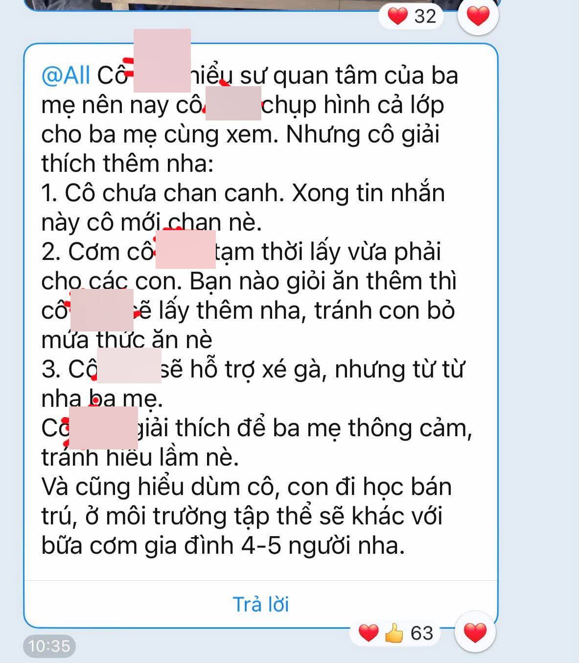 Tin nhắn của cô giáo khiến nhiều phụ huynh đọc xong xót xa