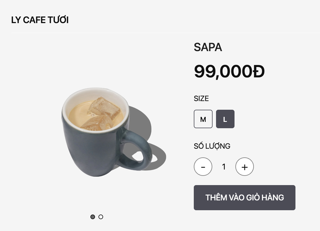Mức giá niêm yết trên website thời điểm hiện tại (Ảnh chụp màn hình)