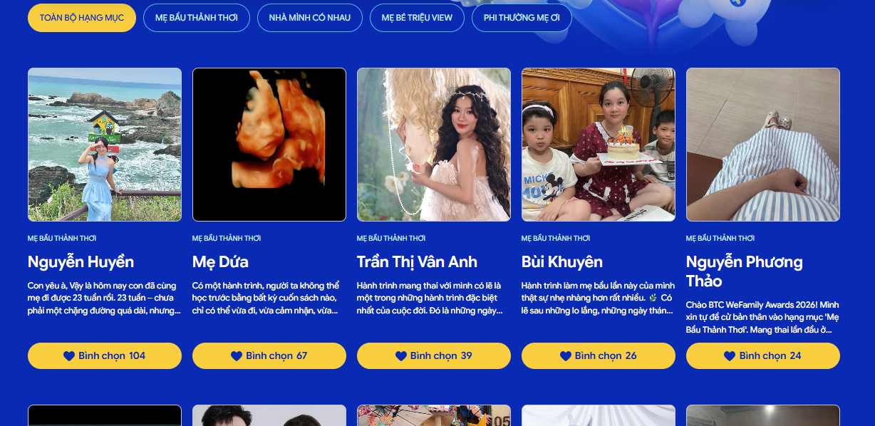 Chính thức mở cổng bình chọn WeFamily Awards 2026 từ ngày 23/9: Chung tay lan tỏa những câu chuyện gia đình truyền cảm hứng