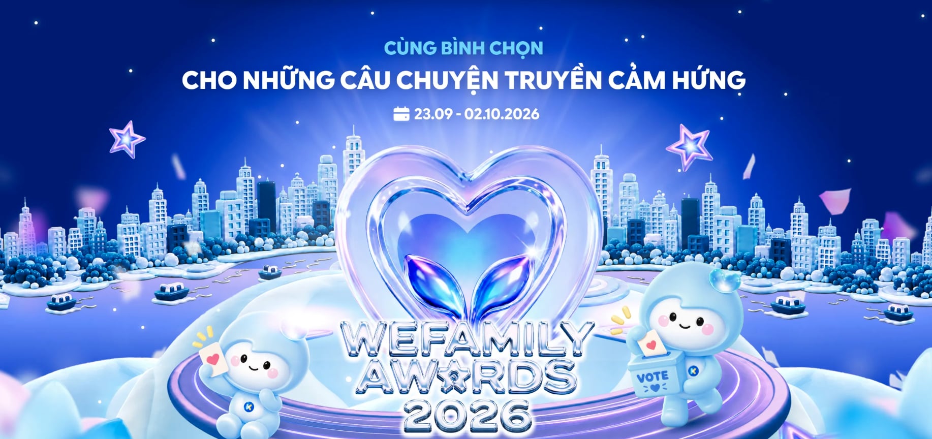 Chính thức mở cổng bình chọn WeFamily Awards 2026 từ ngày 23/9: Chung tay lan tỏa những câu chuyện gia đình truyền cảm hứng