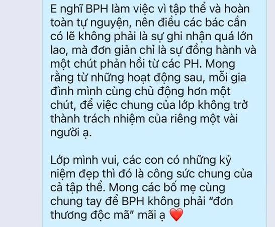 Điều người này mong muốn không phải một sự ghi nhận quá lớn lao, mà là sự đồng hành và phản hồi từ các gia đình.