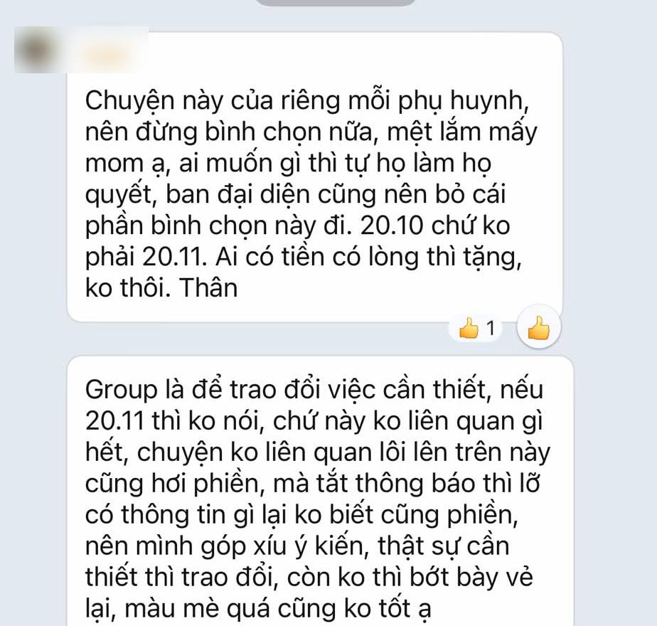 Một người đã thẳng thắn đề nghị dừng việc bình chọn, cho rằng chuyện tặng quà nên thuộc quyền quyết định của mỗi gia đình, ai có điều kiện và mong muốn thì tự thực hiện.