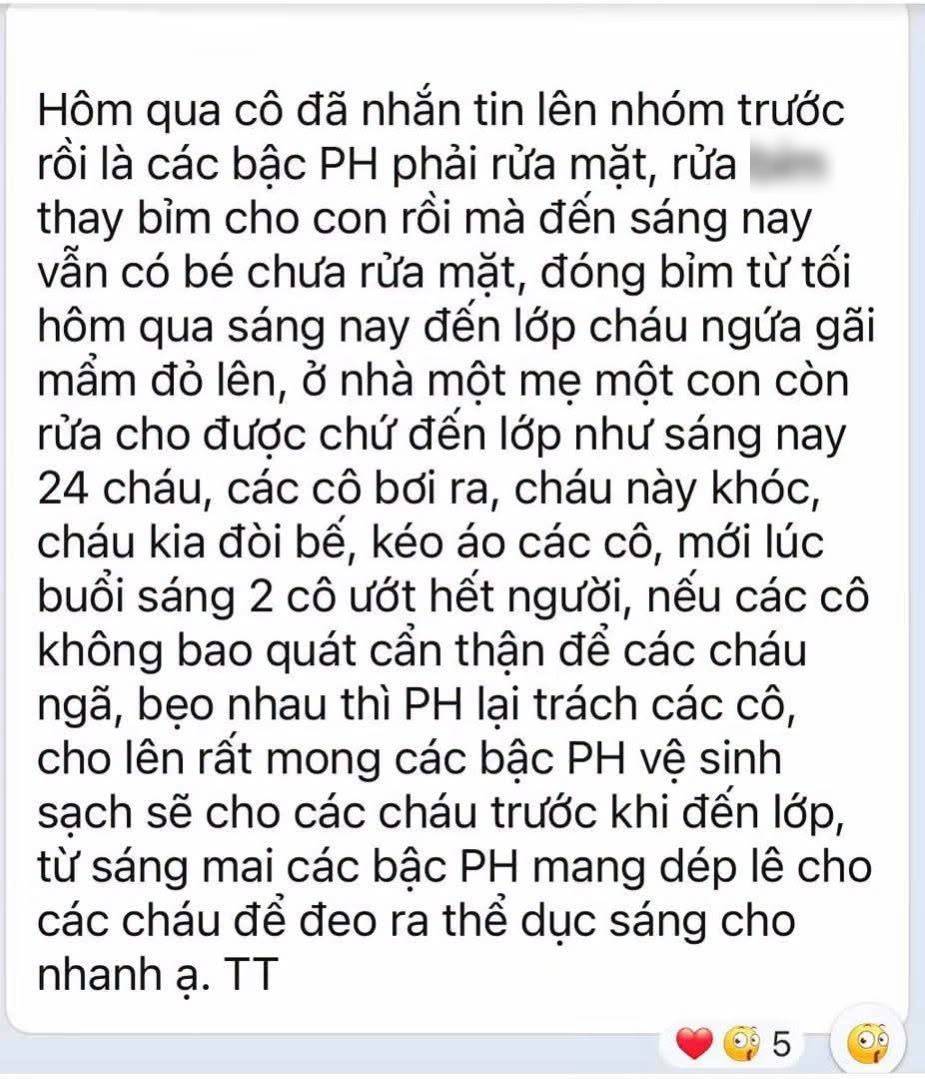Tin nhắn của cô giáo nhận được nhiều sự đồng cảm từ cộng đồng mạng và đồng nghiệp