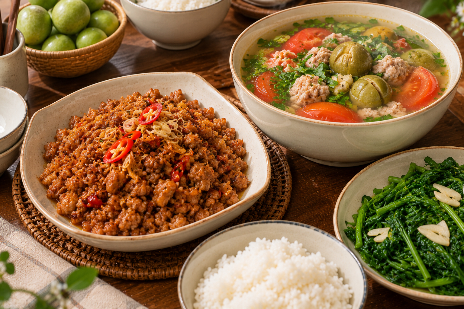 Mâm Cơm Việt Ấm Cúng _