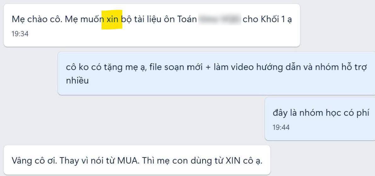 Ghi chú đoạn trao đổi