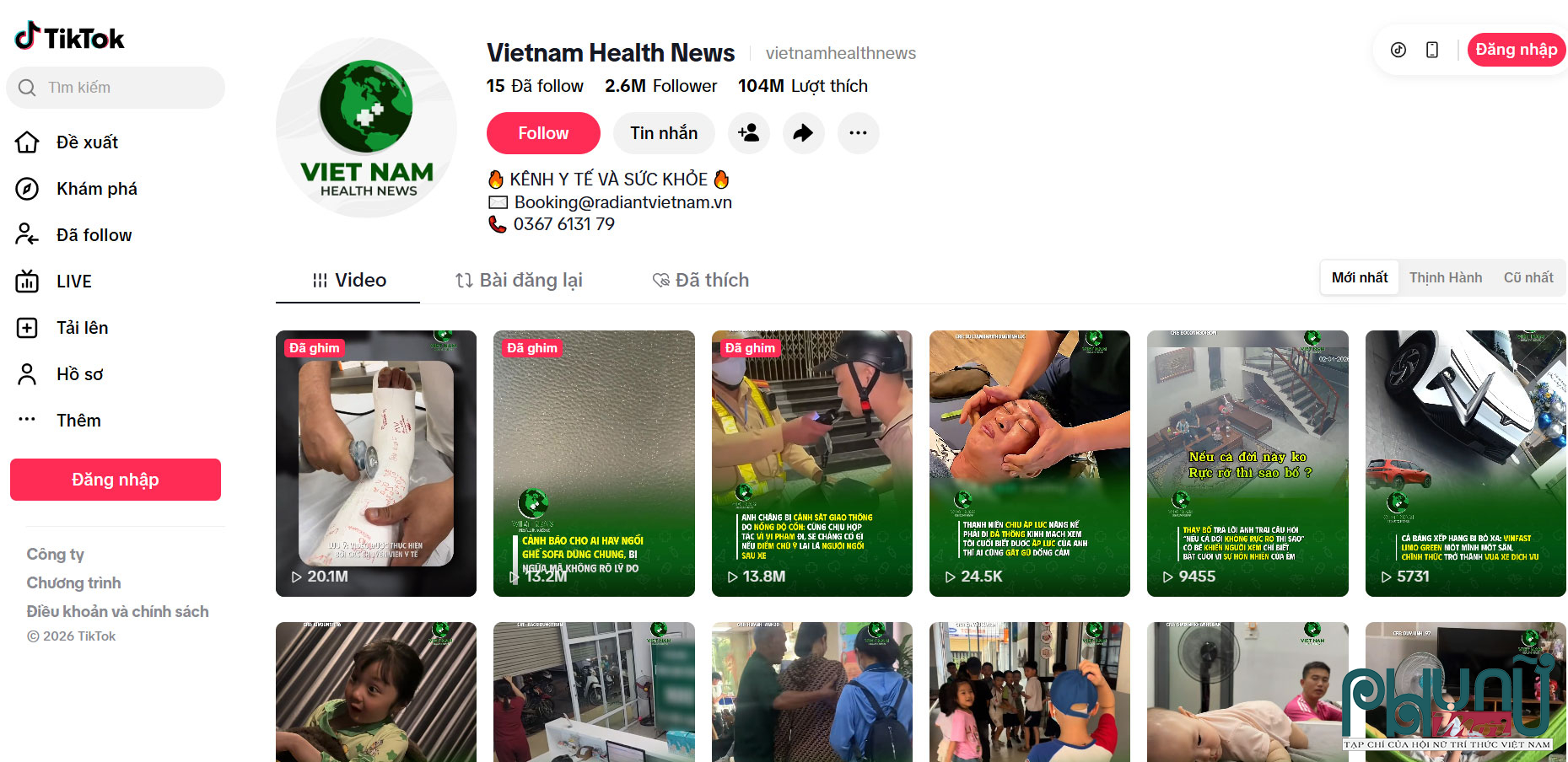 Vietnam Health News được nhiều người dùng nhắc đến