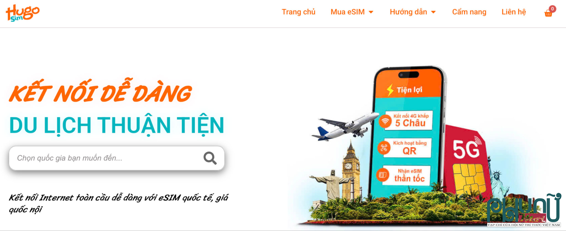 HUGOSIM mang đến giải pháp eSIM quốc tế linh hoạt