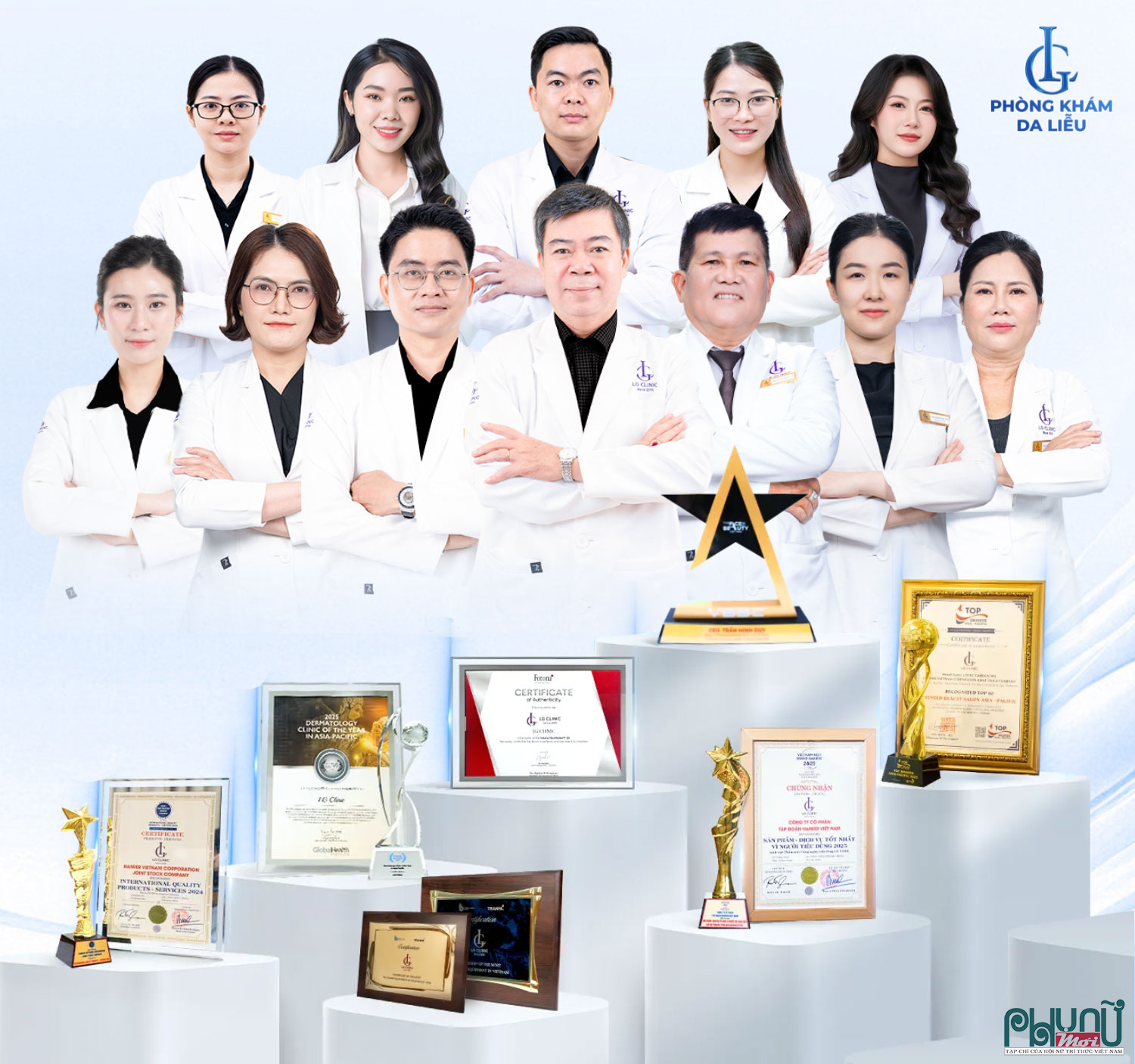 Phòng khám Da liễu LG được trao tặng nhiều giải thưởng và chứng nhận danh giá trong lĩnh vực Da liễu - Thẩm mỹ