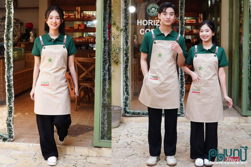 Ưu tiên đồng phục quán cafe với thiết kế đơn giản