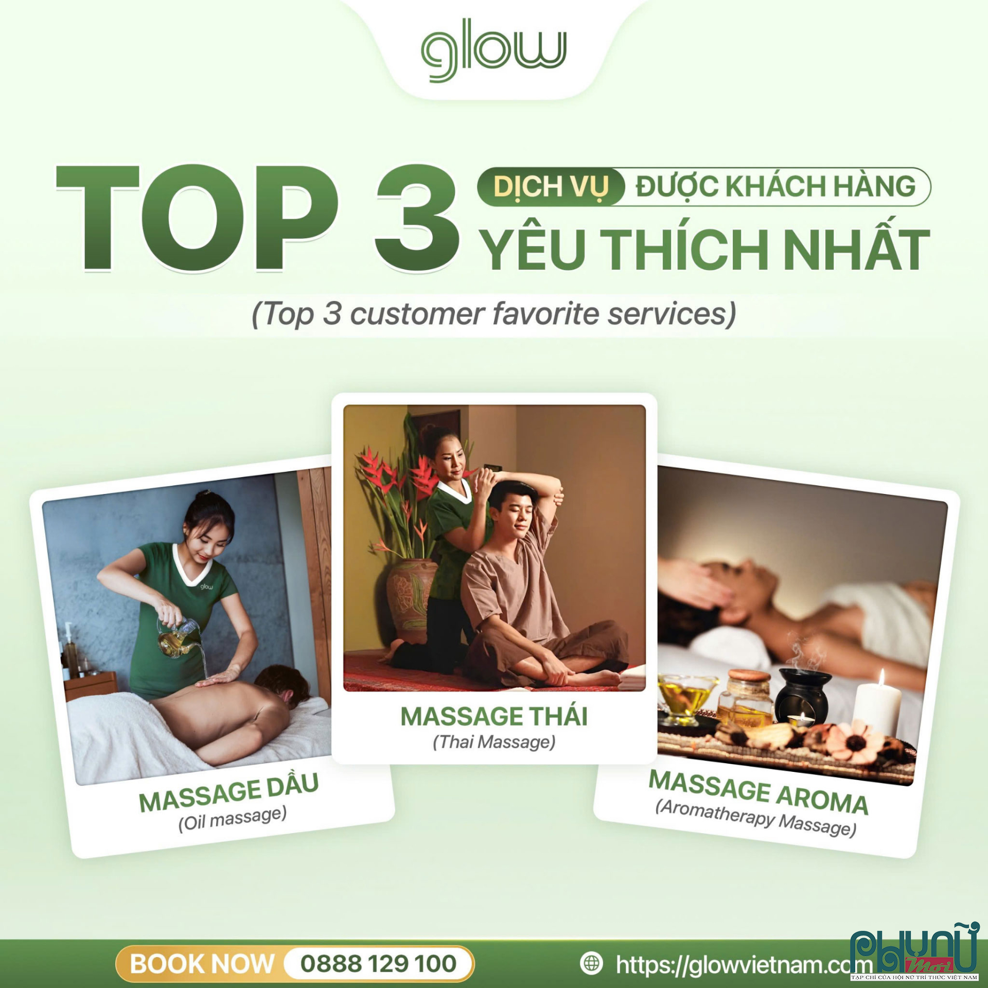 Glow massage Thái Lan nền tảng chăm sóc sức khỏe uy tín