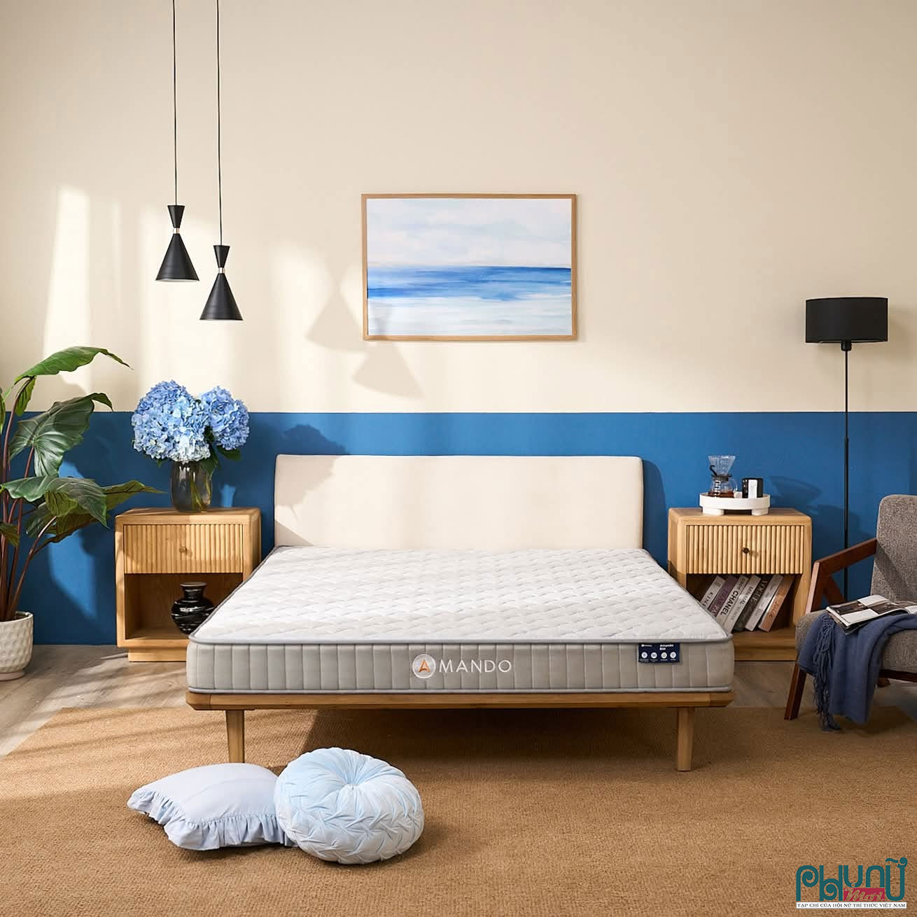 Nệm làm mát với thiết kế thông thoáng giúp hạn chế tích tụ nhiệt và giảm cảm giác nóng lưng khi nằm ngủ