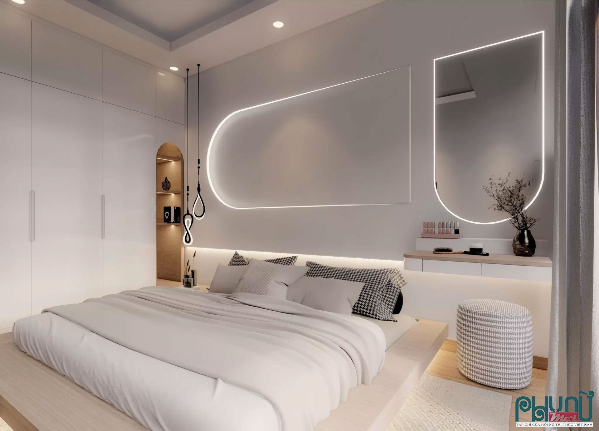 Không gian phòng ngủ đẹp giúp tối ưu hóa chất lượng giấc ngủ, tái tạo năng lượng thể chất và cân bằng cảm xúc