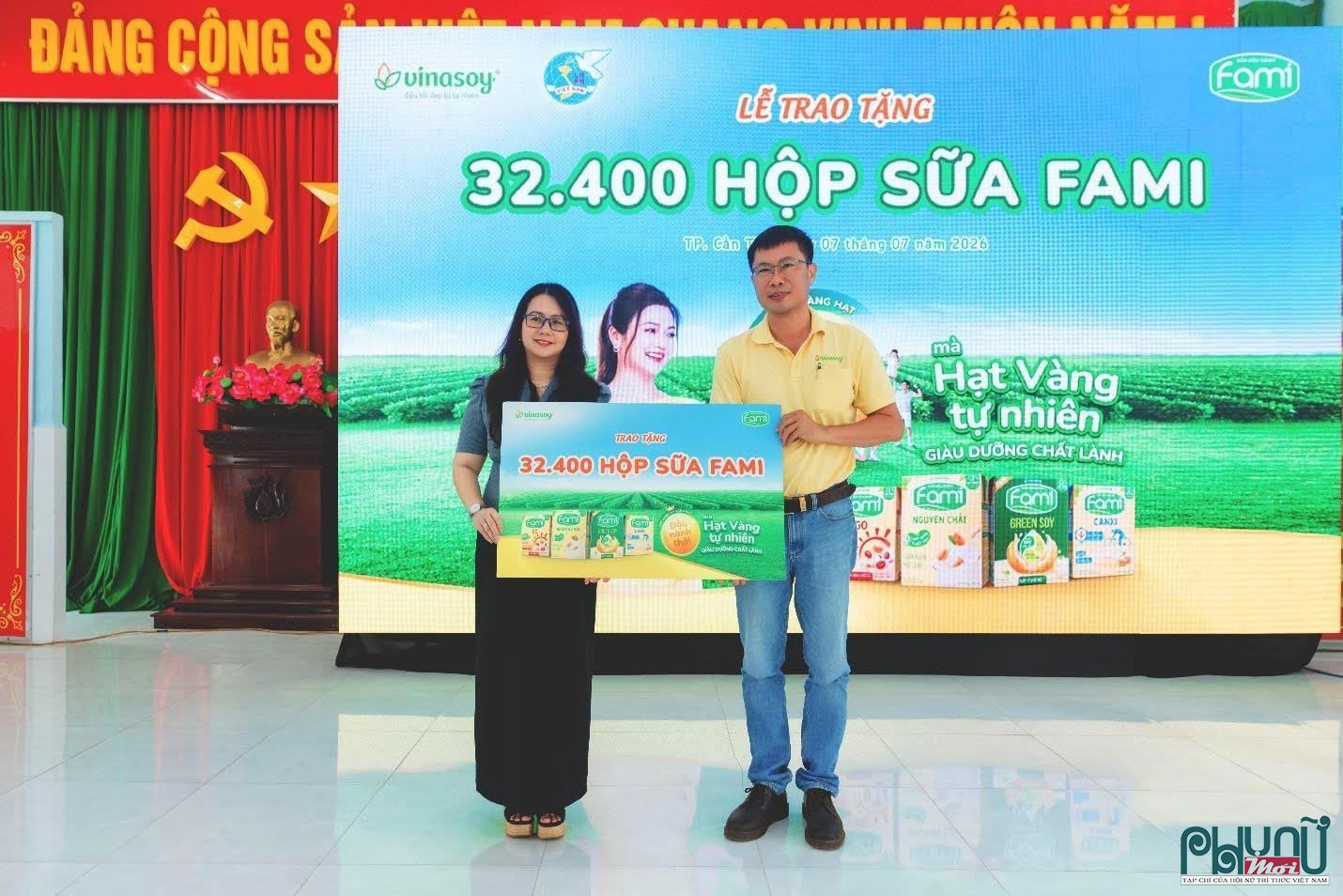 Hơn 32.000 hộp sữa đậu nành Fami được trao tặng tại Cần Thơ đã khởi động hành trình mang nguồn dưỡng chất lành đến bà con miền Tây.