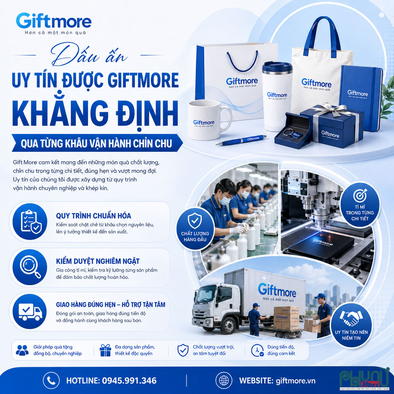 Dấu ấn uy tín được GiftMore khẳng định qua từng khâu vận hành chỉn chu