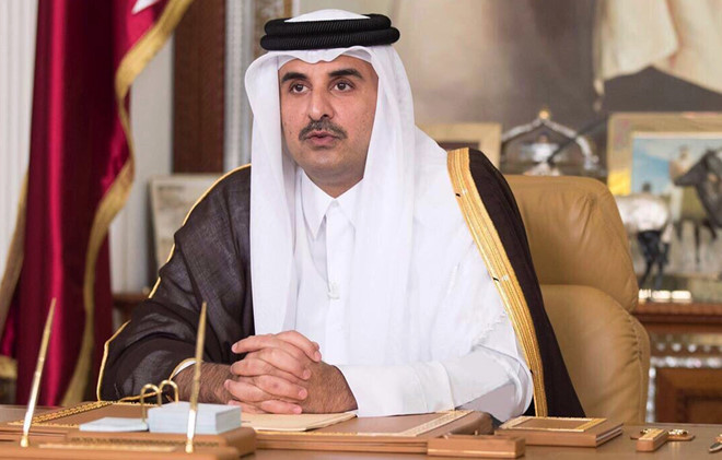 Tiểu vương Qatar Sheikh Tamim bin Hamad Al Thani lên nắm quyền năm 2013. Ông hiện sở hữu khối tài sản 1,2 tỷ USD. Ảnh: The Independent.