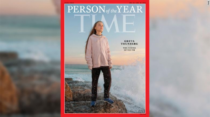 Greta Thunberg lên bìa tạp chí TIME năm nay