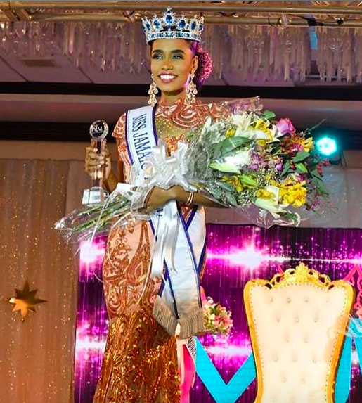 Cô giành vương miện Hoa hậu thế giới Jamaica năm 2019
