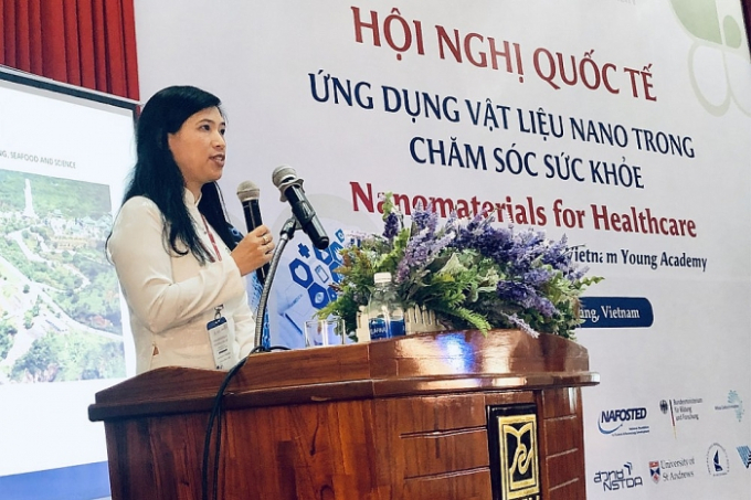 GS Nguyễn Thị Kim Thanh tại Hội thảo các Viện Hàn lâm trẻ  thế giới lần thứ 4/ Ảnh: baoquocte