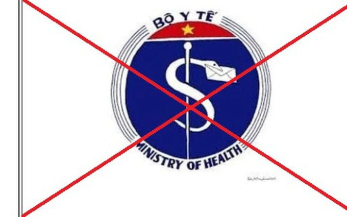 Hình ảnh logo lạ của Bộ Y tế lan truyền trên mạng xã hội.