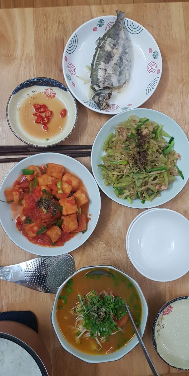 Bữa cơm tối 80k của 2 vợ chồng do cô đăng tải