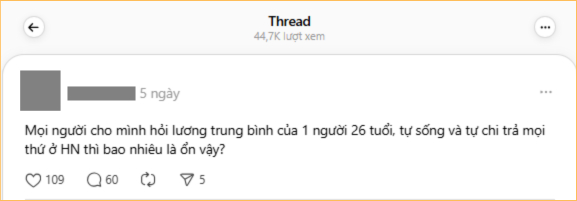   Nguyên văn bài đăng của cô trên MXH Threads (Ảnh chụp màn hình)  