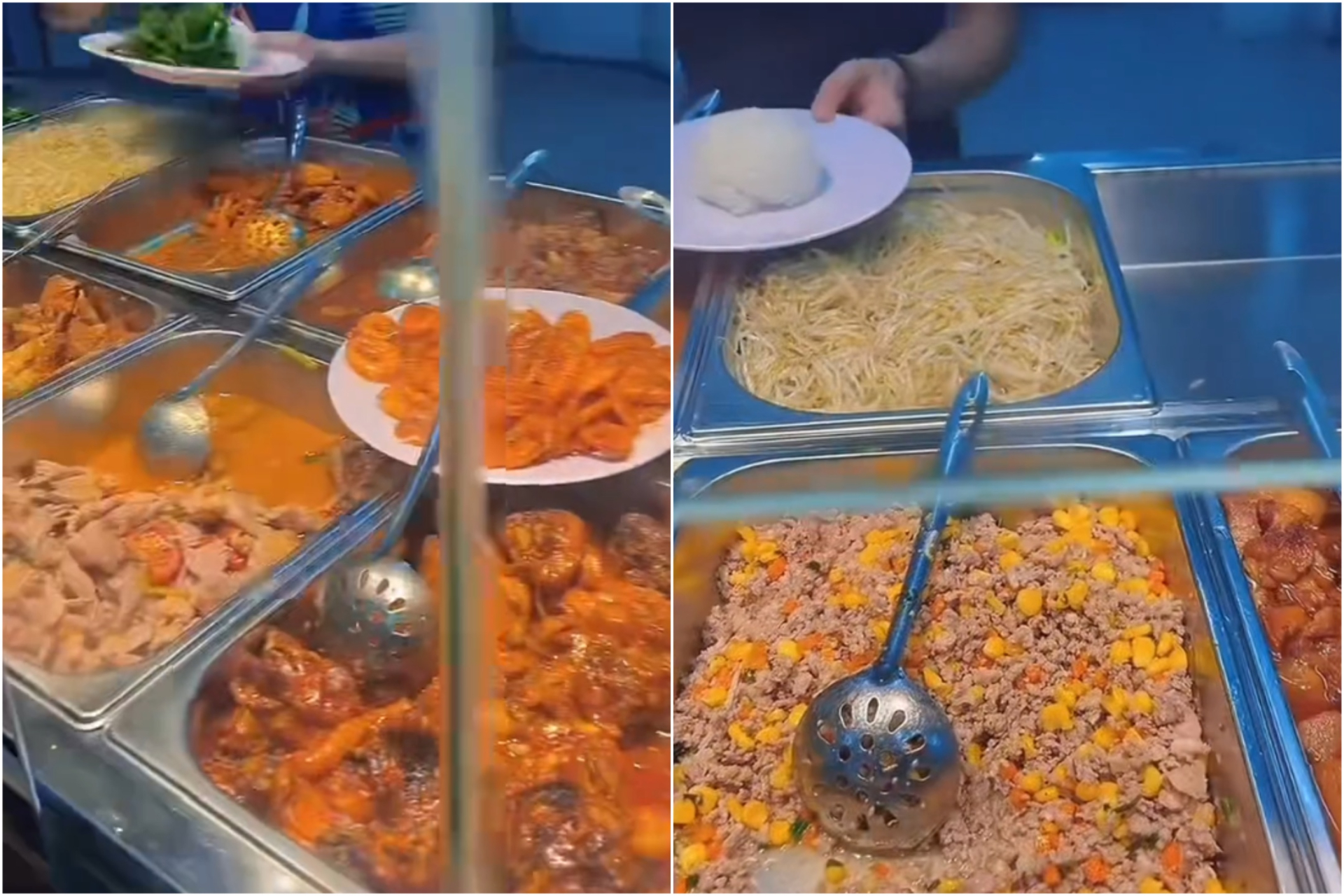 Các món ăn ở canteen trông đều rất ngon miệng (Ảnh chụp màn hình)