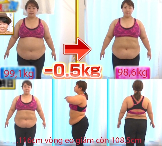 Mokada Kona giảm được 7,5cm vòng eo sau 3 ngày làm việc nhà theo hướng dẫn