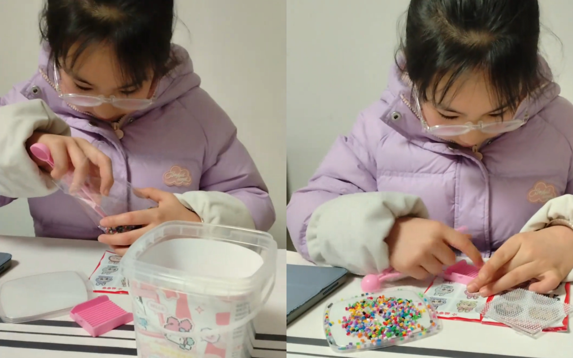 Cô chị đã cặm cụi ghép tranh trong hơn 3 tuần