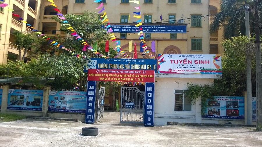 Trường THPT Ngô Gia Tự - nơi xảy ra sự việc