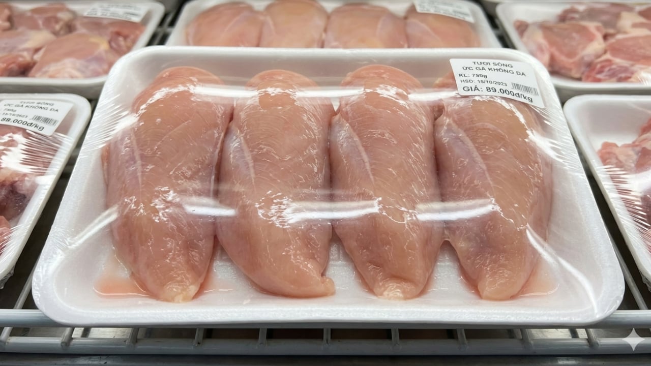 Thịt đóng khay nhìn giống nhau, nhưng người làm siêu thị chỉ chọn 1 kiểu