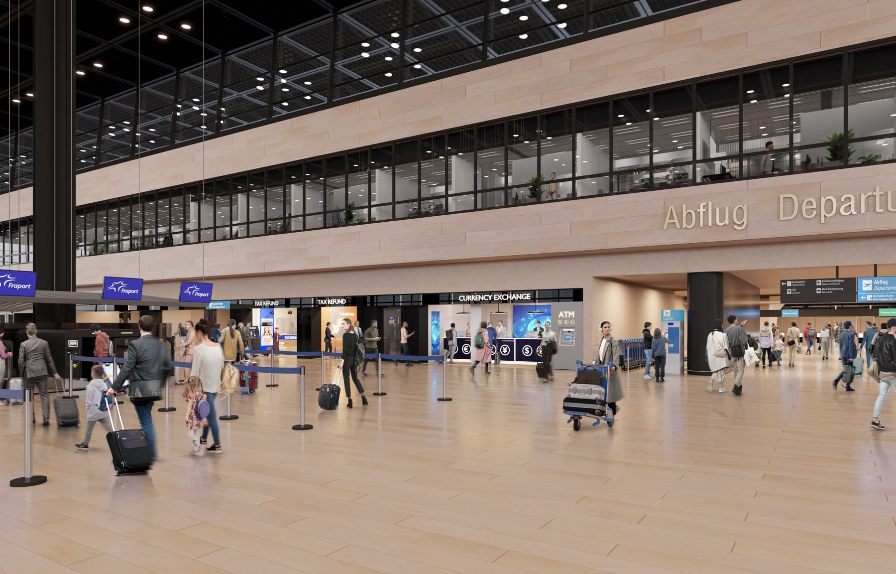   Khu vực làm thủ tục tại sân bay Frankfurt (FRA)  