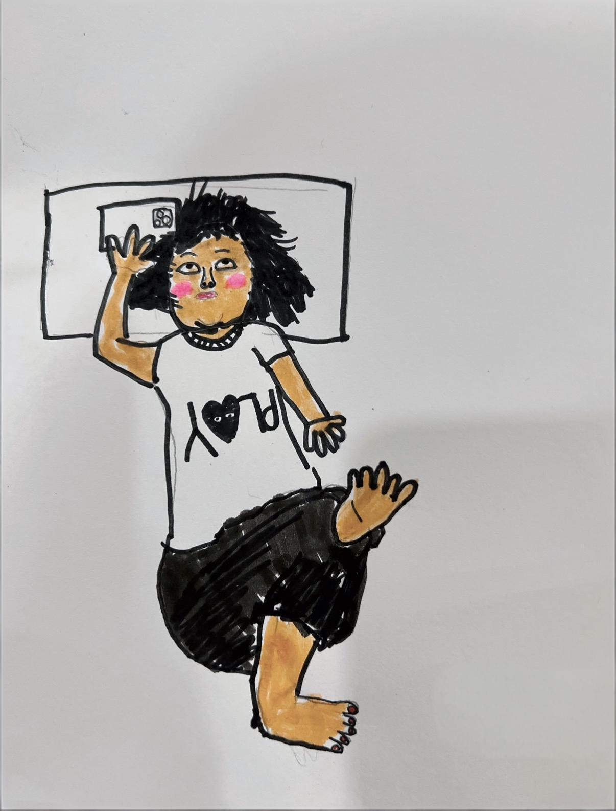 Kể ra thì tác giả bức tranh này có năng khiếu mỹ thuật phết đấy, màu sắc cũng rất đẹp luôn