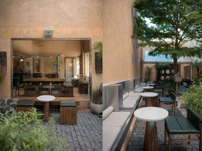 Không gian ngồi bên ngoài được nhiều thực khách yêu thích.