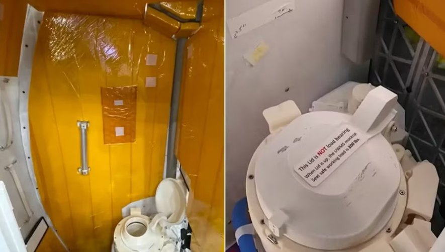 Mô phỏng nhà vệ sinh trên tàu Artemis II