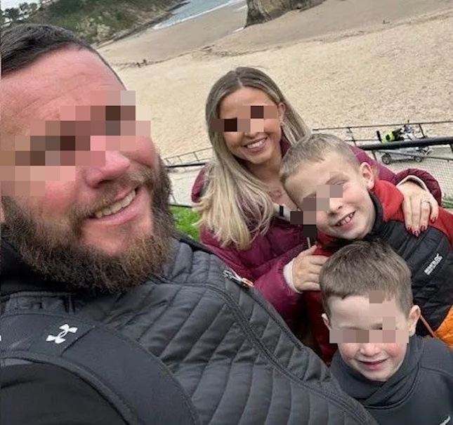 Lewis Goodfield và gia đình trước khi phát hiện u não