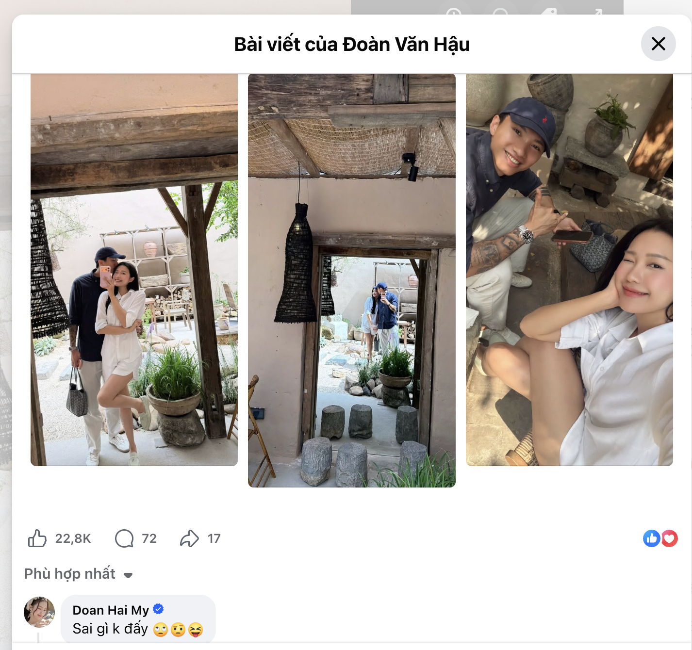 Đoàn Văn Hậu đăng ảnh 