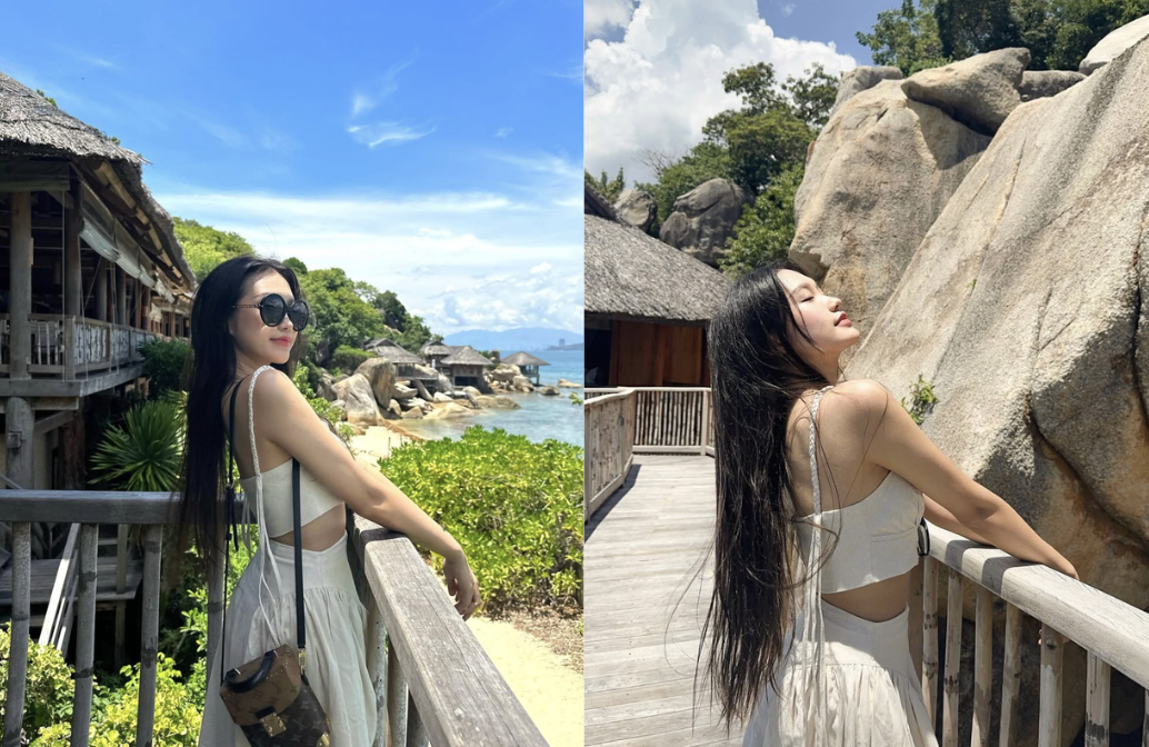 Doãn Hải My trong resort 5 sao đắt đỏ.