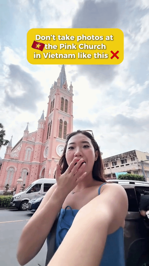 Khách Tây, khách Thái bay ngàn cây số đến TP.HCM vì lụy nhan sắc Nhà thờ hồng lúc hoàng hôn