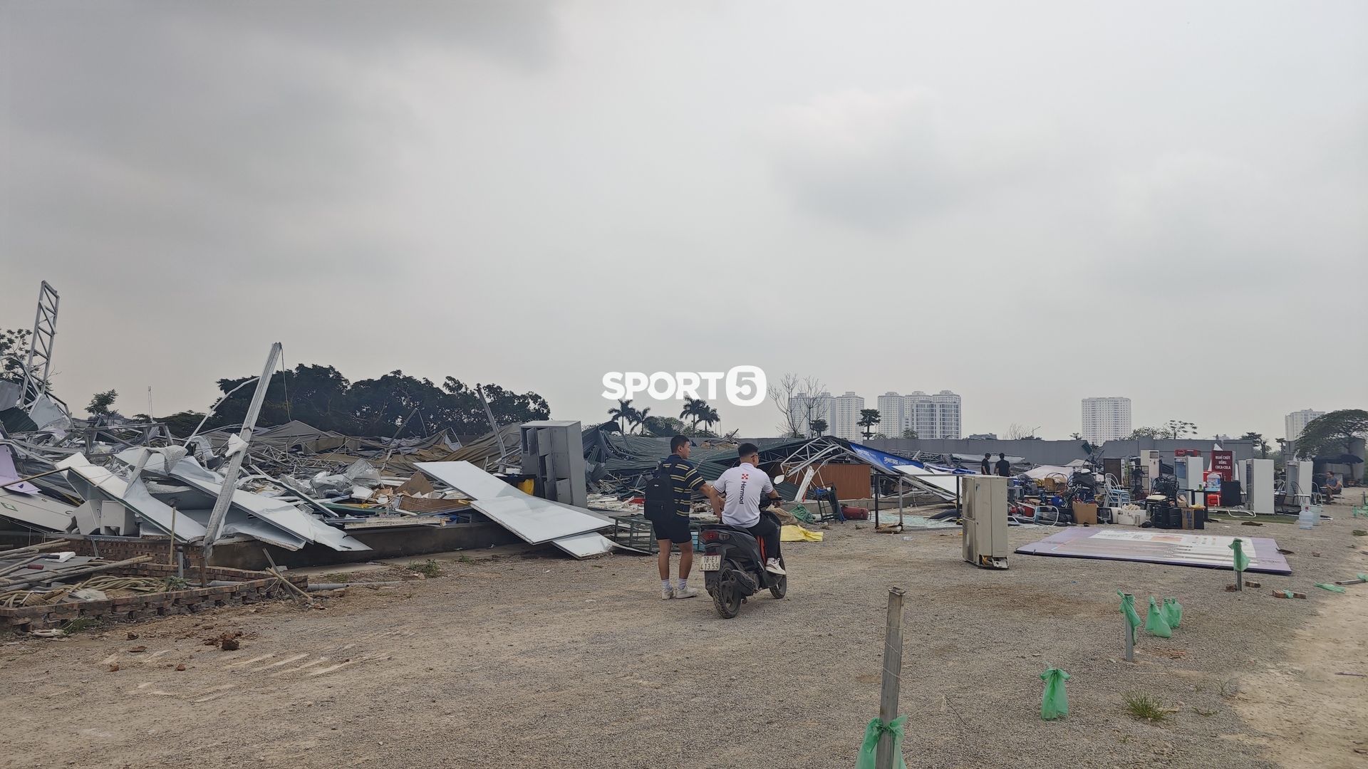 Sân Pickleball này tháo dỡ trong sáng nay (Ảnh: NXH)