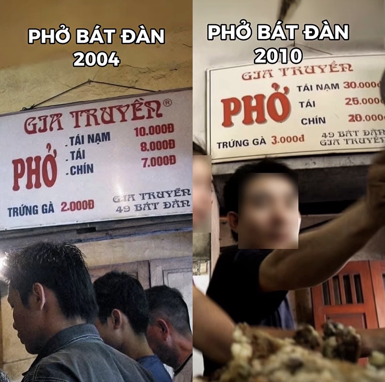 Phở Bát Đàn tăng giá chóng mặt sau 20 năm, chỉ có quả trứng là còn nương tay với ví tiền của thực khách