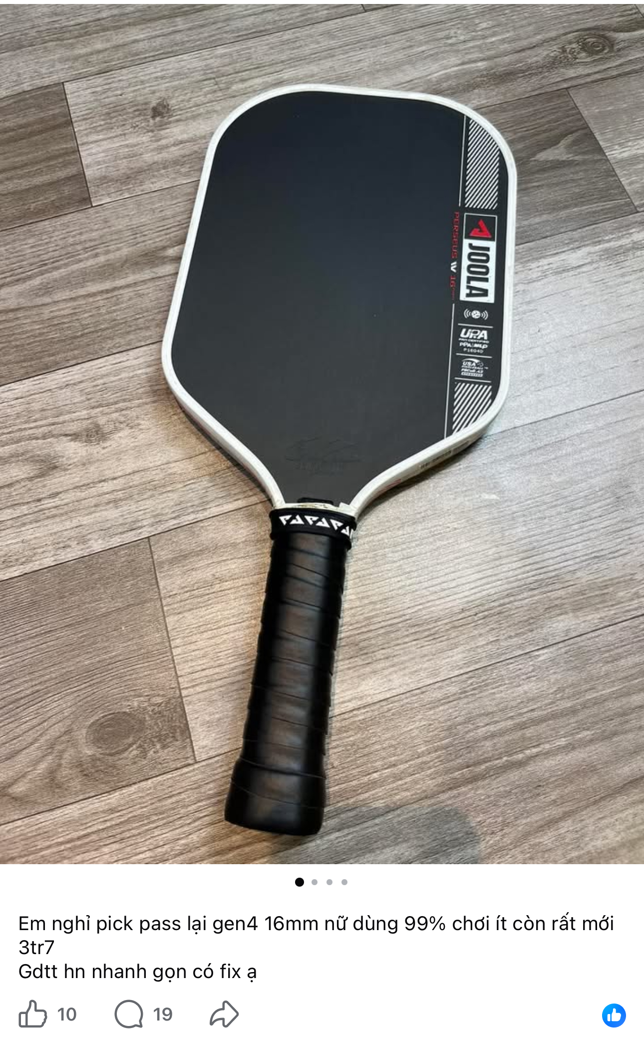 Chi tiền triệu mua vợt pickleball rồi 