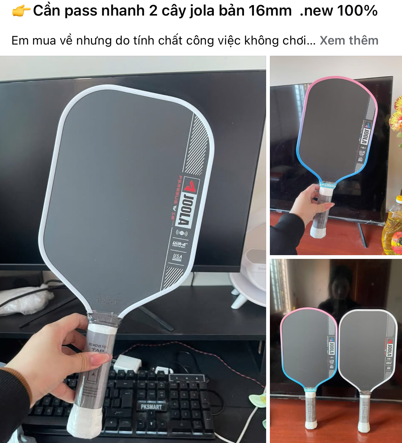 Chi tiền triệu mua vợt pickleball rồi 