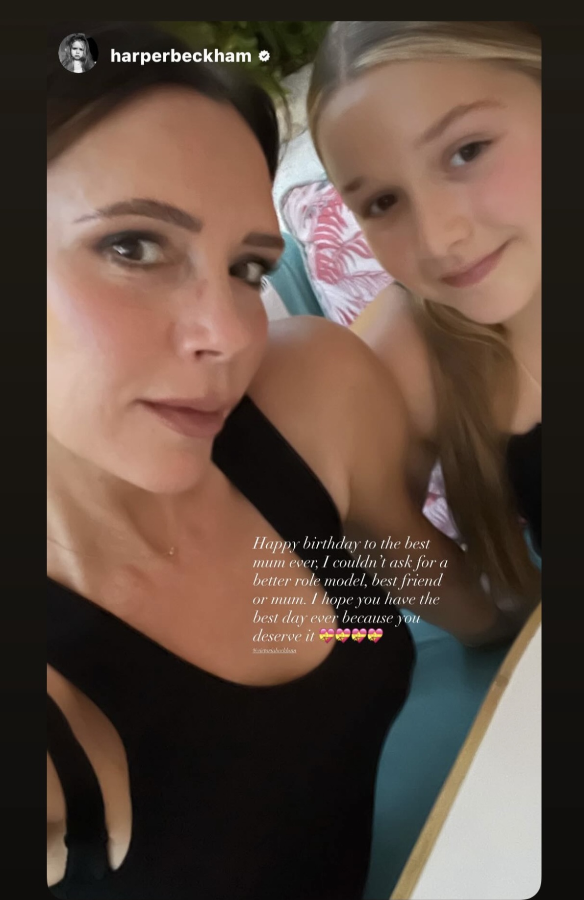 Tâm thư Harper gửi mẹ ngày sinh nhật 